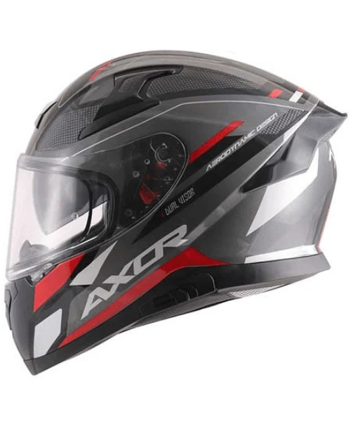 AXOR APEX TURBINE BLACK GREY RED FULL FACE HELMET FOR MAN AND WOMAN - Image 3