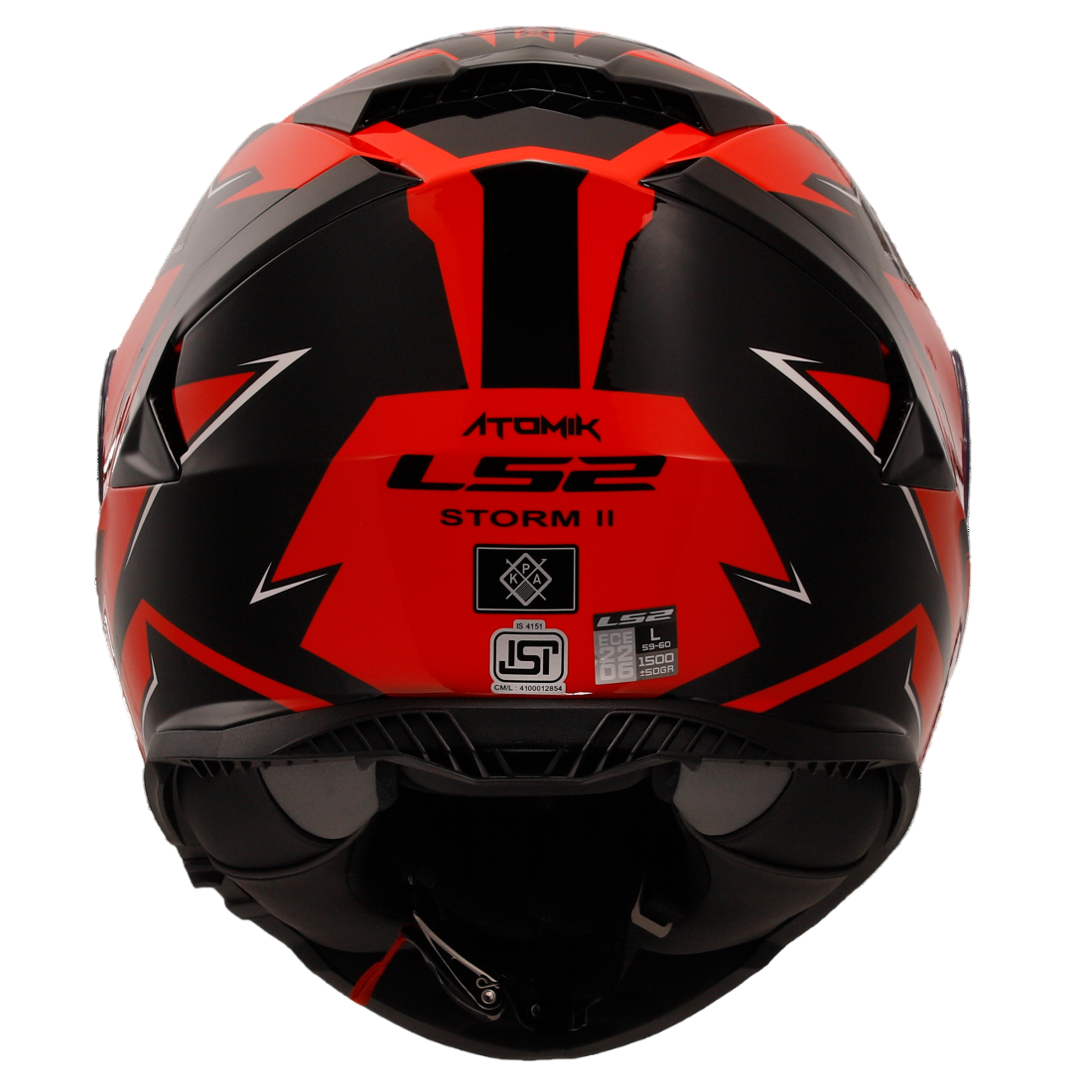 LS2 HELMET FF800 STORM II ATOMIK BLACK RED-06 - Image 6