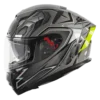 Ignyte IGN-4 RACER GLOSSY BLACK WITH TITANIUM GREY Helmet