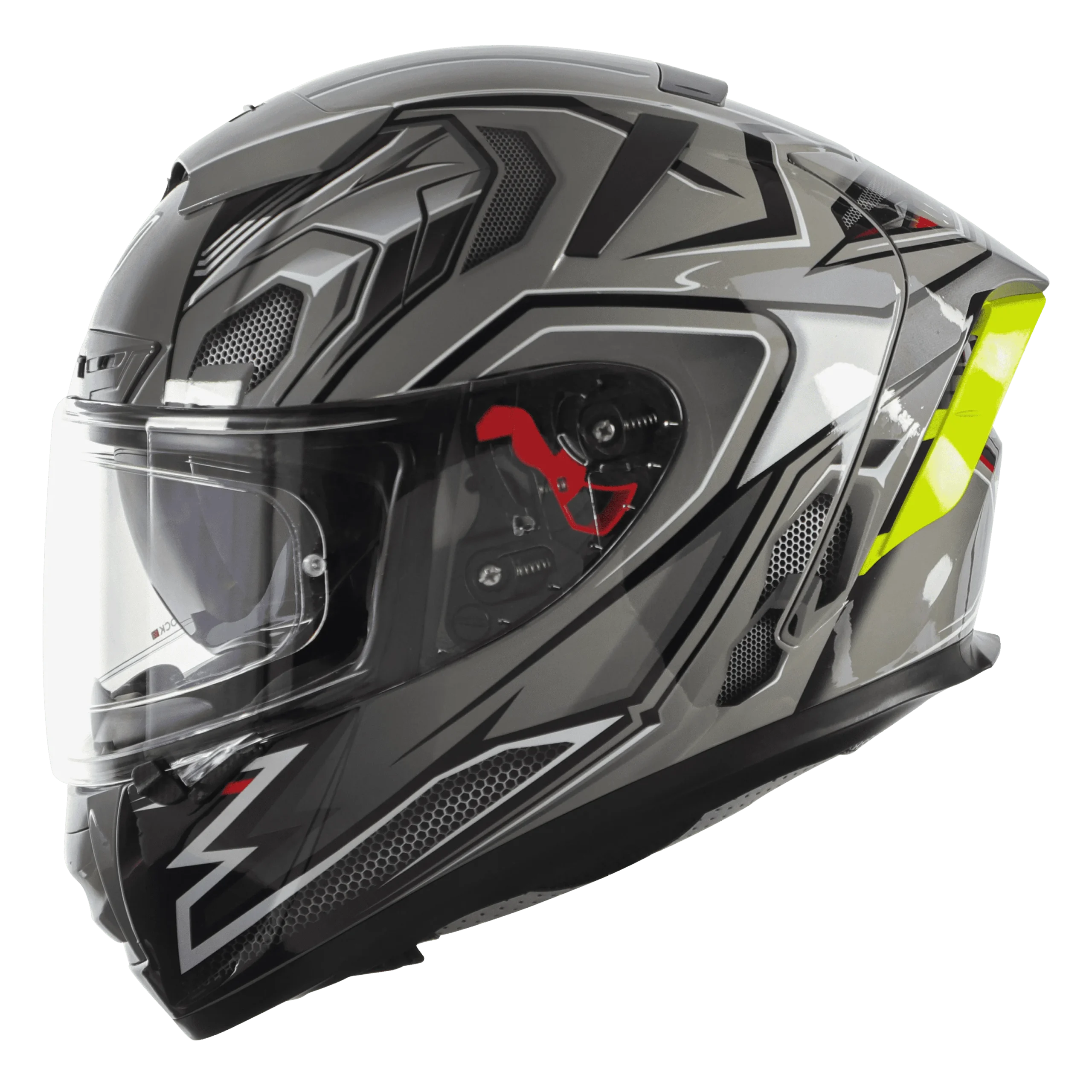 Ignyte IGN-4 RACER GLOSSY BLACK WITH TITANIUM GREY Helmet