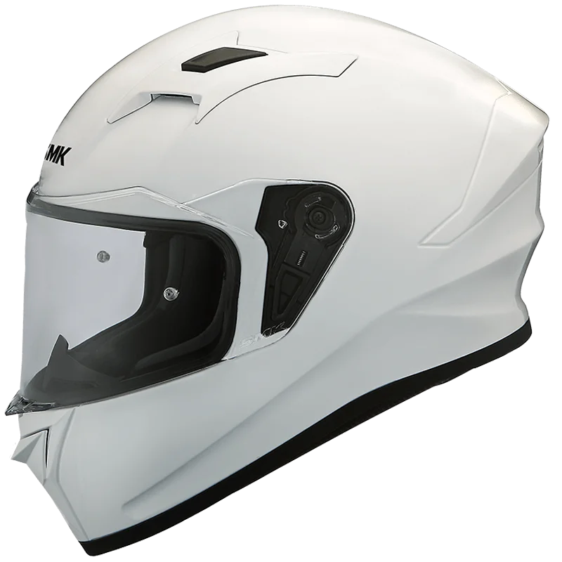 SMK STELLAR SOLID GL100 GLOSSY-WHITE FULL FACE HELMET