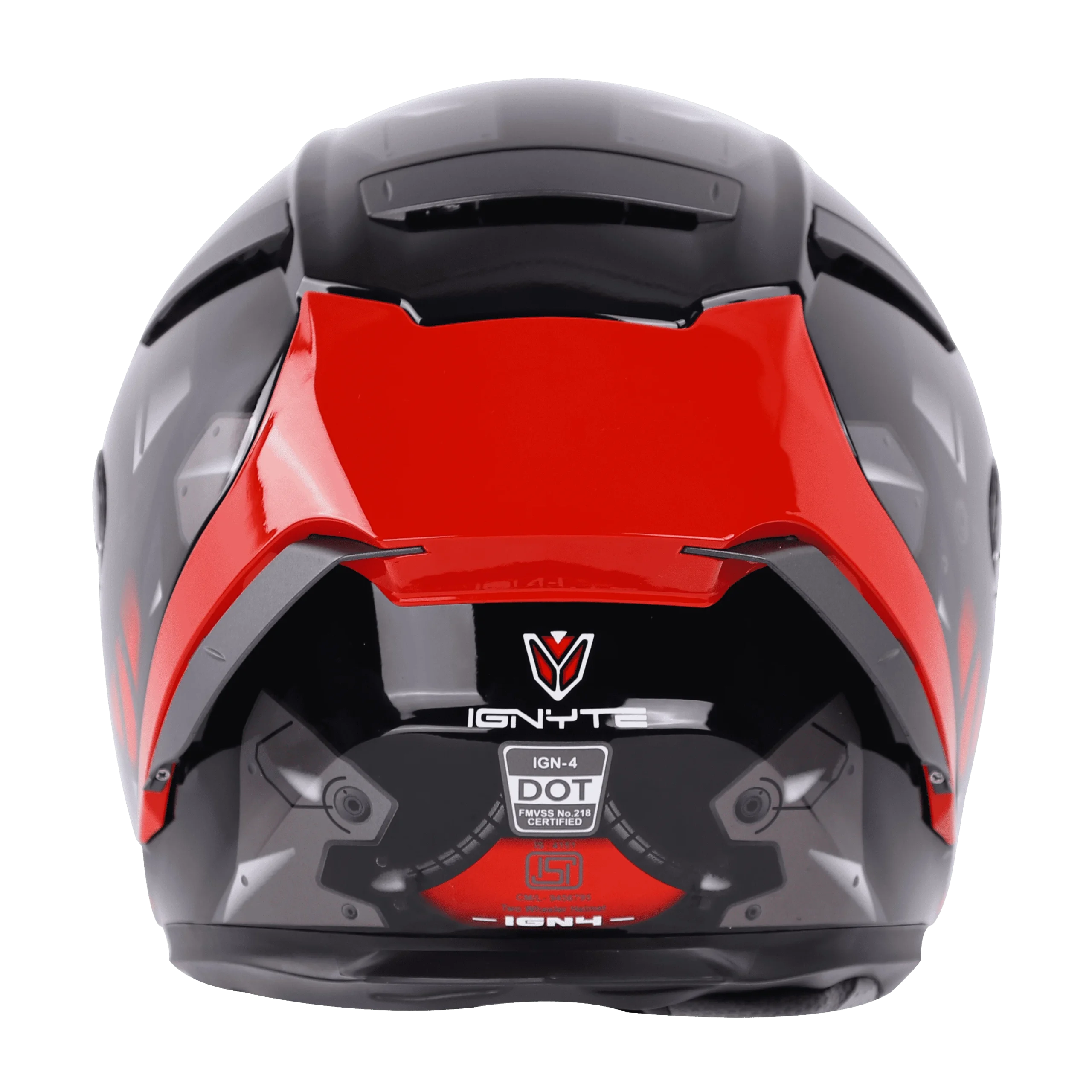 IGN-4 GOOS GLOSSY BLACK WITH RED HELMET - Image 2