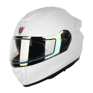 IGNYTE IGN-8 Matt White full face helmet with rear spoiler and Pinlock visor
