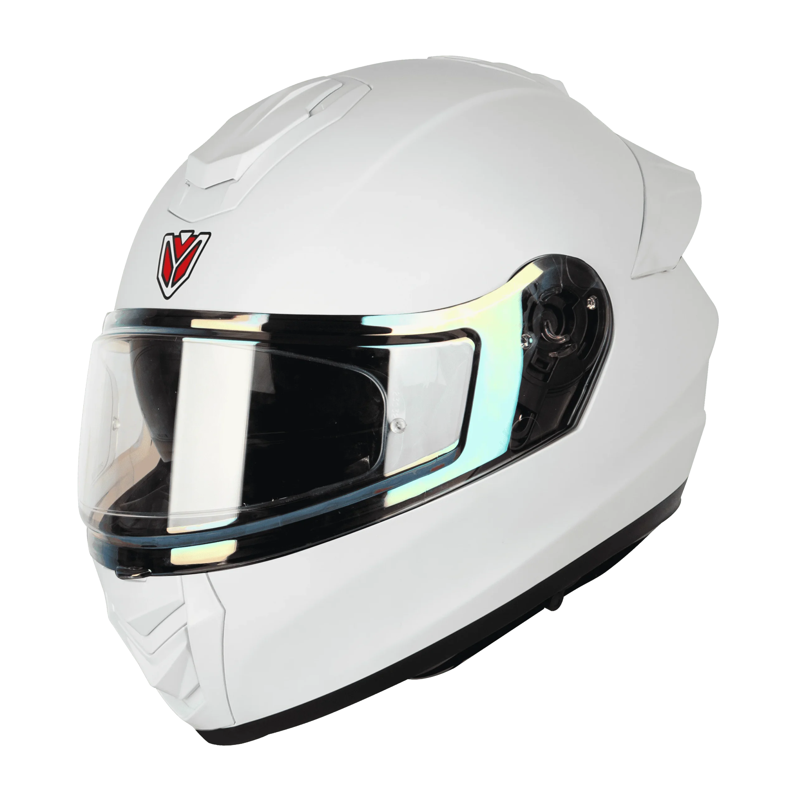 IGNYTE IGN-8 Matt White full face helmet with rear spoiler and Pinlock visor