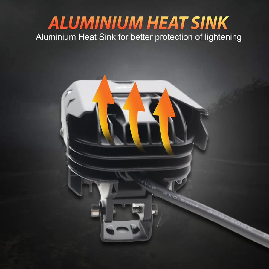 HJG 80W Yellow/White & Multicolour Fog Light For Universal Bike,Car,Truck and other Vehicles (pack of 2 pcs) - Image 2