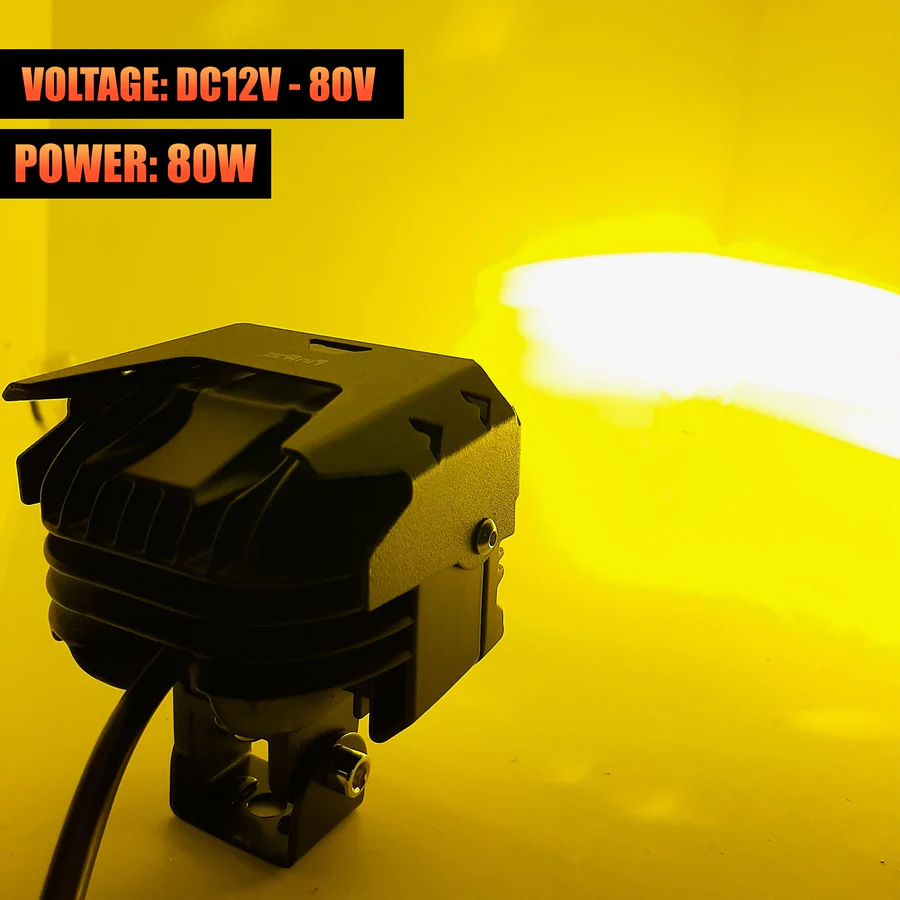 HJG 80W Yellow/White & Multicolour Fog Light For Universal Bike,Car,Truck and other Vehicles (pack of 2 pcs) - Image 6