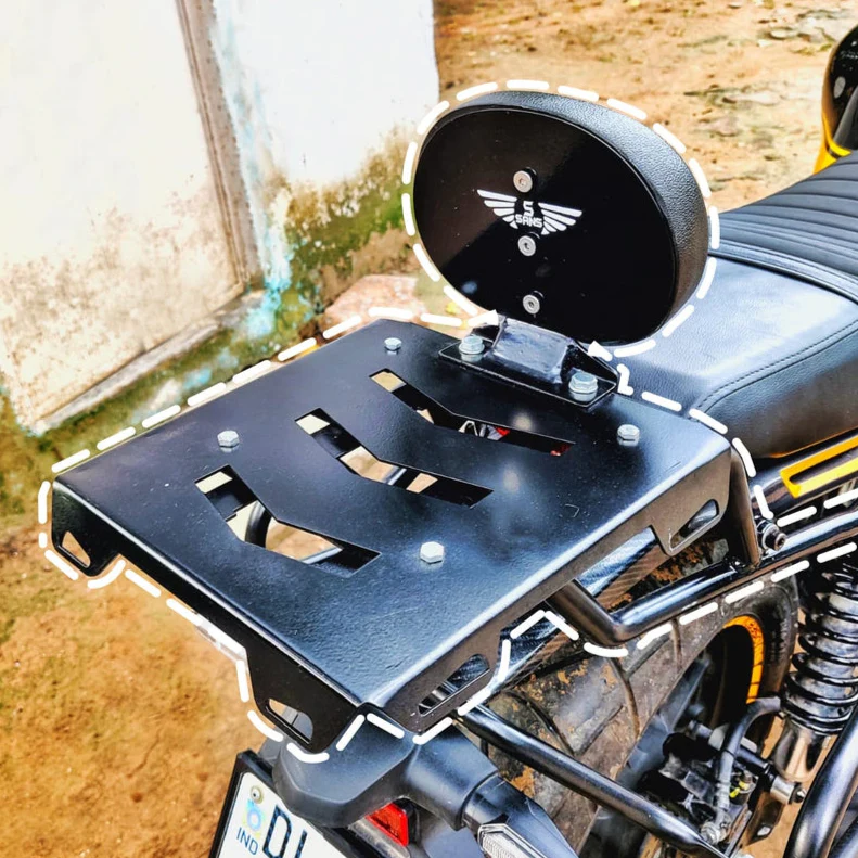 Top Rack with Plate without Backrest for Honda Hness CB 350 & RS350 - Image 7