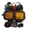 HJG Square 9 LED Fog Light 60W with Wiring Harness and Mounts – Pair