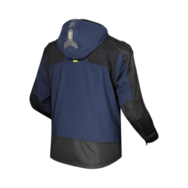 LS2 Zirconium EVO motorcycle jacket blue black yellow with CE certified protection