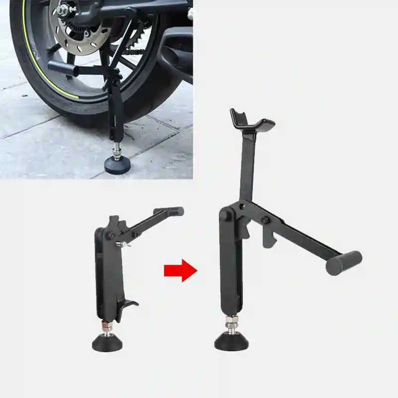 Portable Foldable Single-Sided Motorcycle Wheel Stand | Front & Rear Tire Support Paddock Stand - Image 4