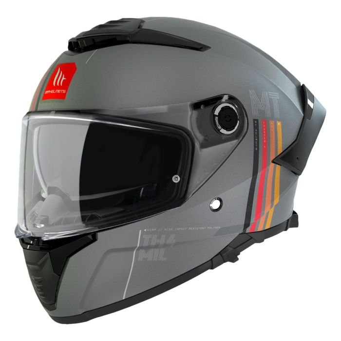 MT Thunder 4 SV Mil C2 Gloss Grey full face helmet - Image 5