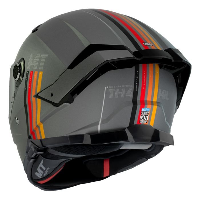 MT Thunder 4 SV Mil C2 Gloss Grey full face helmet - Image 3
