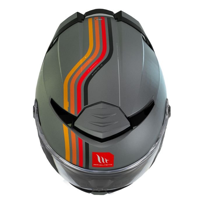 MT Thunder 4 SV Mil C2 Gloss Grey full face helmet - Image 2
