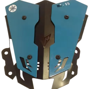 Premium Metal Visor Yamaha MT-15 Windshield Blue Black – Dual Color Wind Protection & Style Enhancement