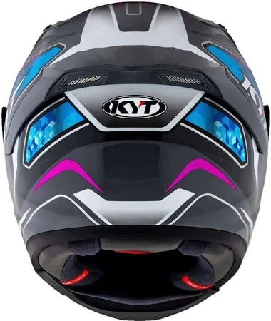 KYT Striker 2V #01 Gloss Grey Blue Helmet - Image 4