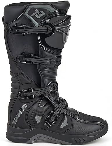 TIGER TR T3 Motorcycle Riding Boots Black for Racing and Motocross
