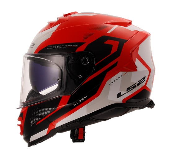 LS2 HELMET FF800 STORM II KRONOS RED WHITE-06 - Image 3