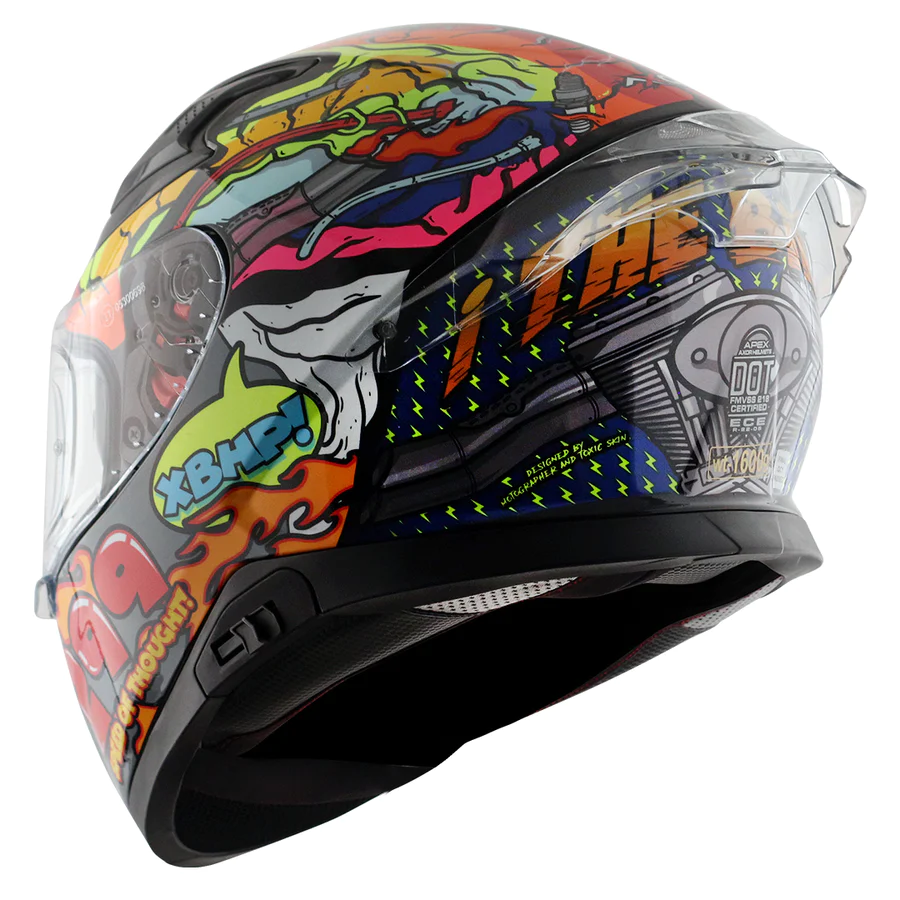 AXOR XBHP SPEED OF THOUGHT NEON YELLOW BLUE HELMET FOR MAN AND WOMAN - Image 7