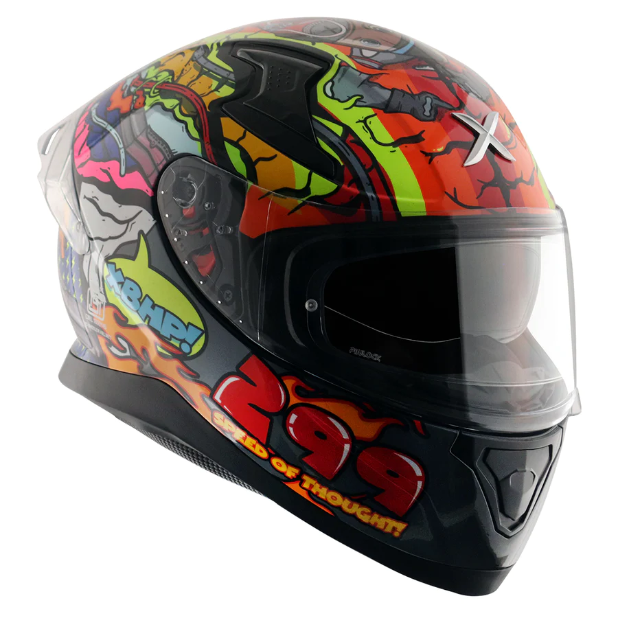 AXOR XBHP SPEED OF THOUGHT NEON YELLOW BLUE HELMET FOR MAN AND WOMAN - Image 3