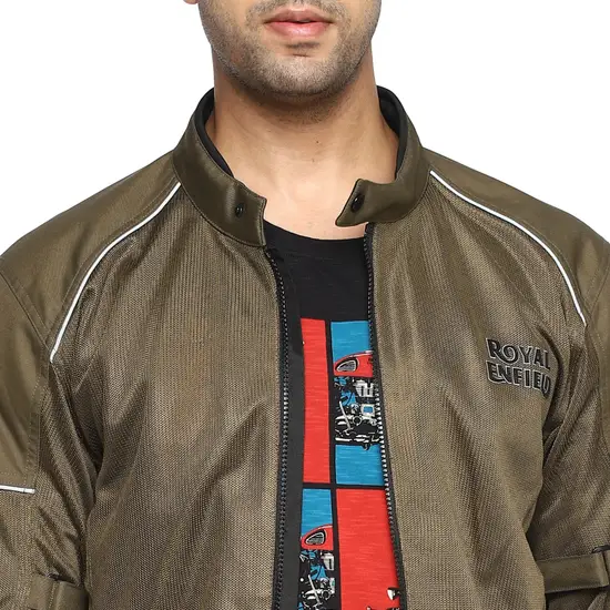 Royal Enfield Streetwind V2 Riding Jacket Shell Brown lightweight ventilated mesh jacket