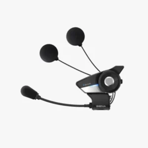 SENA 20S EVO Bluetooth communication system with HD speakers mounted on motorcycle helmet