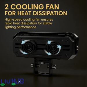 HJG Future Eyes 240W 3 Lens LED Projector Fog Light with Ring DRL for Cars and Bikes