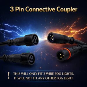 HJG 3 Pin premium copper heavy duty wiring harness kit with metal switch for LED fog lights