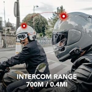 Sena 5S Bluetooth Communication System with HD speakers and LCD display mounted on helmet