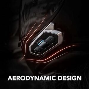 SENA 50R Mesh Intercom Headset with SOUND BY Harman Kardon mounted on motorcycle helmet