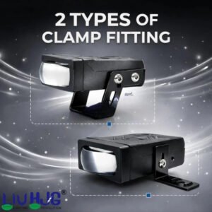 HJG HS92 80W dual color LED fog light with projector lens and red devil eye for bikes and cars