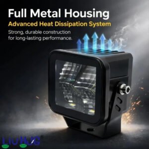 HJG W-08 White Cube Foglight 72W LED Driving Light with Ultra Wide White Beam