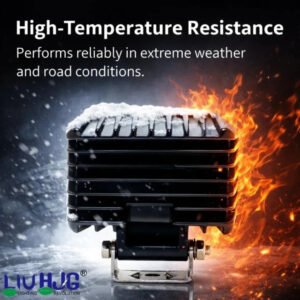 HJG W-07 Minus Cube 50W White and Amber Dual LED Foglight with DRL for Cars and Bikes