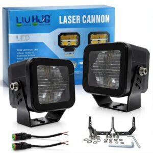 HJG W-08 White Cube Foglight 72W LED Driving Light with Ultra Wide White Beam