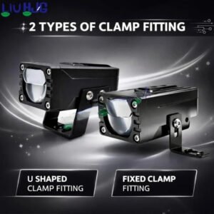 HJG HS99 120W LED Fog Light with Dual Condenser Lens and Red Devil Eye for Bikes and Cars