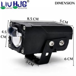 HJG HS104 120W Wide Lens LED Fog Light with Red Devil Eye for Bikes and Cars