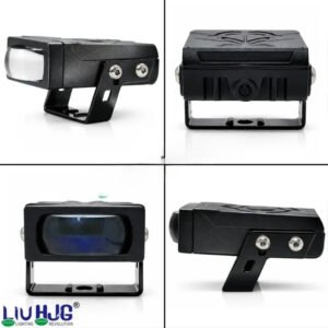 HJG HS92 80W dual color LED fog light with projector lens and red devil eye for bikes and cars