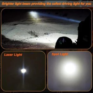 HJG God’s Eye 5 Lens Projector LED Fog Light with Red DRL for Bike Car SUV