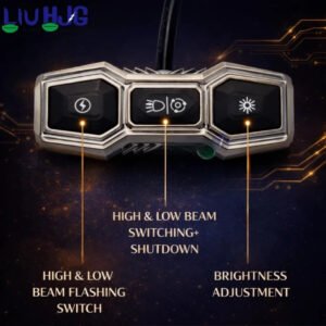 HJG 3 Pin premium copper heavy duty wiring harness kit with metal switch for LED fog lights