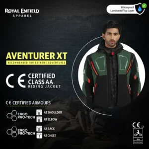 Royal Enfield Adventurer XT Riding Jacket Olive waterproof adventure touring jacket