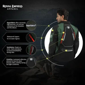 Royal Enfield Adventurer XT Riding Jacket Olive waterproof adventure touring jacket