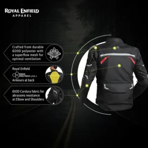 Royal Enfield Crossroader Print Riding Jacket Red CE Certified Touring Jacket