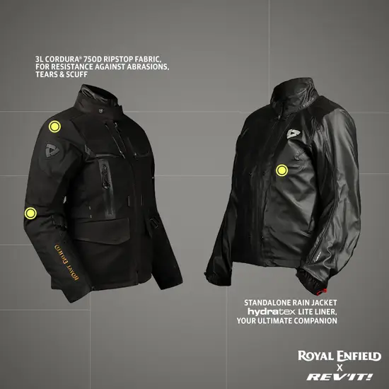 Royal Enfield Women’s Darcha Pro Riding Jacket Black with CE Level 2 armor