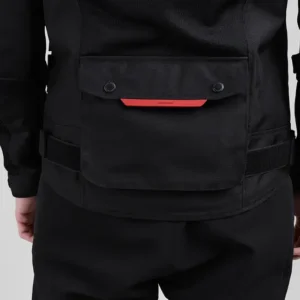 Royal Enfield Eco Windfarer Riding Jacket Black with CE Level 2 armor and breathable mesh design