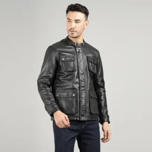 Royal Enfield Forge Riding Jacket Black – CE Level 2 Leather Protective Motorcycle Jacket