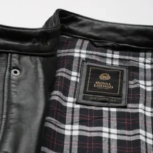 Royal Enfield Forge Riding Jacket Black – CE Level 2 Leather Protective Motorcycle Jacket