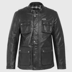 Royal Enfield Forge Riding Jacket Black – CE Level 2 Leather Protective Motorcycle Jacket