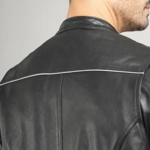 Royal Enfield Forge Riding Jacket Black – CE Level 2 Leather Protective Motorcycle Jacket