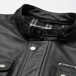 Royal Enfield Forge Riding Jacket Black – CE Level 2 Leather Protective Motorcycle Jacket