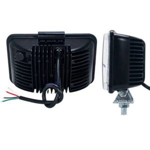 HJG W09 Classic 6.5 Inch Square LED Fog Light with White and Amber DRL