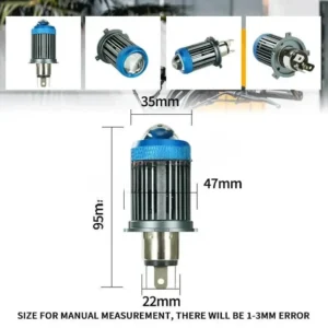 HJG H4 LED Headlight Ice Blue Devil Lens with Dual Color High Low Beam